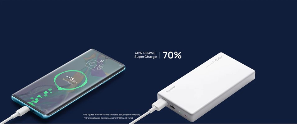 Huawei 12000mAh SuperCharge Power Bank 40W – Fast Charging Portable External Battery for Smartphones and Tablets, Price in Oman