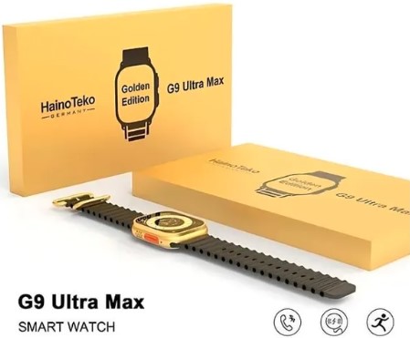 Haino Teko G9 Ultra Max Golden Edition 49 mm Smartwatch – Bluetooth Call, NFC, Wireless Charging – Price In Oman