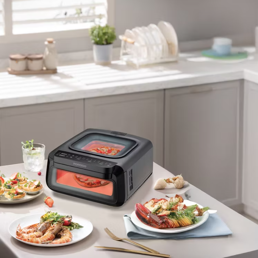 Porodo Lifestyle Crisp Cook 3-in-1 Air Fryer & Pizza Oven (13 L / 2100 W) – Model PDLFSTLF30BK Price In Oman