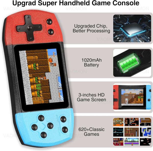 Game Player Box 620 in 1 F1 Plus – Retro Handheld Console with Dual Controllers & TV Output Alibaba +4 - Price In Oman
