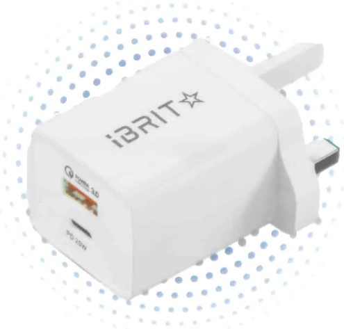 IBRIT 3-Pin Fast USB Wall Charger – UK Plug, Rapid Charging Adapter for Smartphones & Tablets, Price In Oman