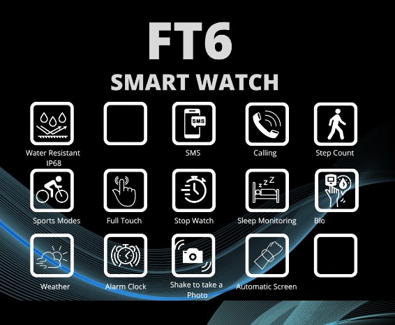 G-Tab FT6 Smart Watch – 1.83" Full Touch Display, IP68 Waterproof, Dual Straps, Health Monitoring, Price In Oman Muscat