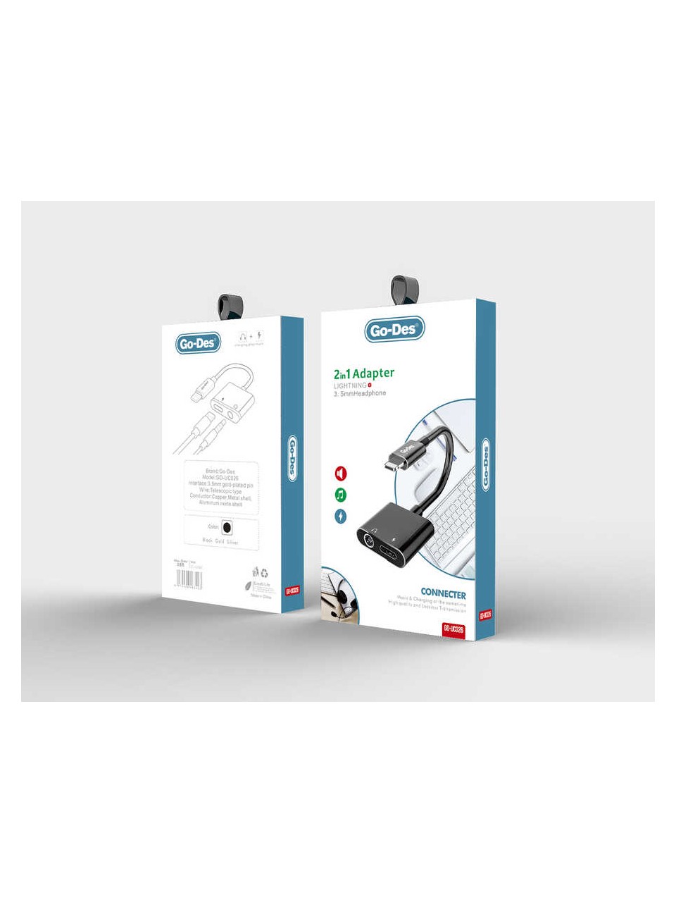 Go‑Des GD‑UC026 2‑in‑1 USB‑C Charger + 3.5 mm Audio Adapter – Charge & Listen Simultaneously - Price In Oman
