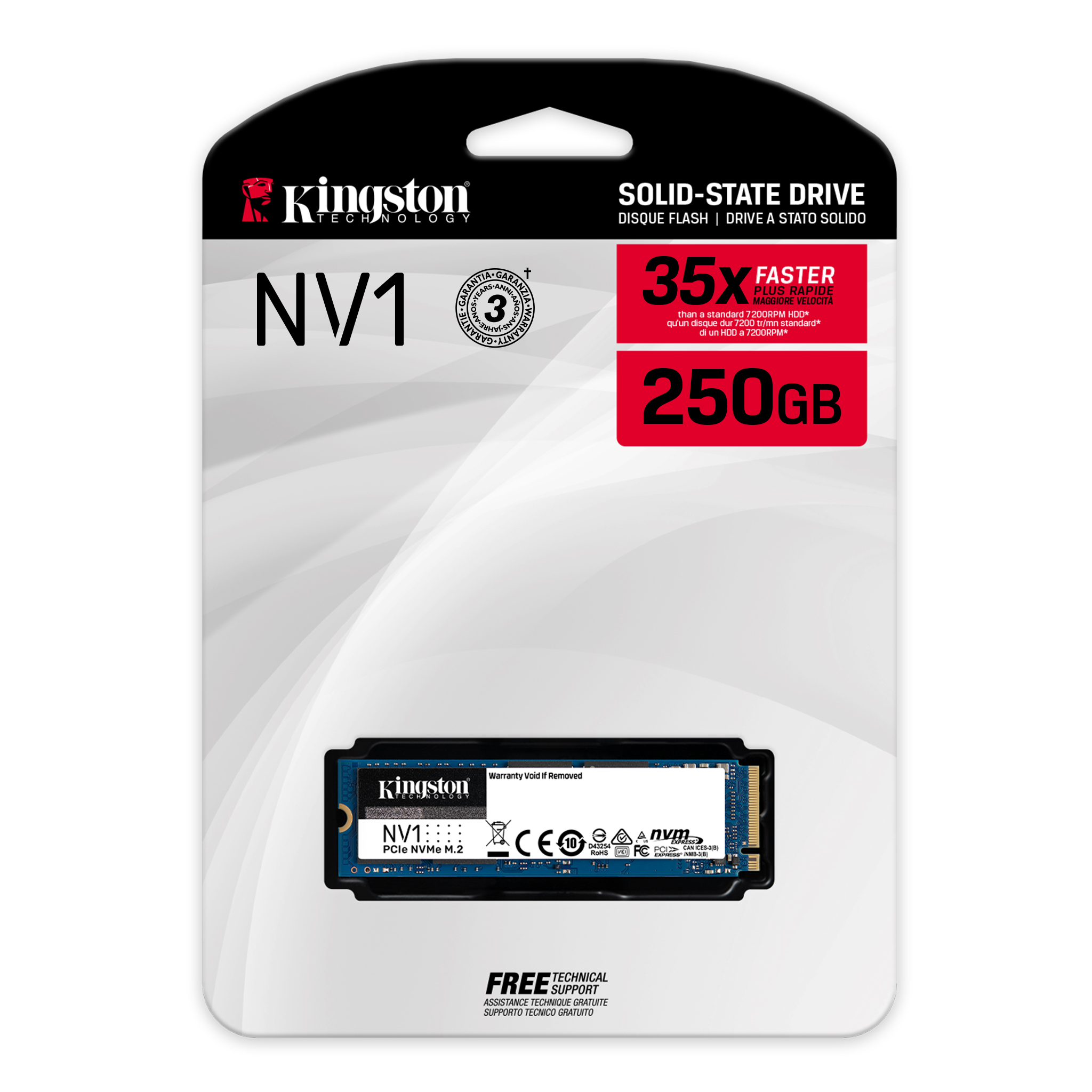Kingston NV1 1TB NVMe M.2 SSD – PCIe Gen 3.0 x4 | SNVS/1000G | Up to 2100MB/s - Price In Oman