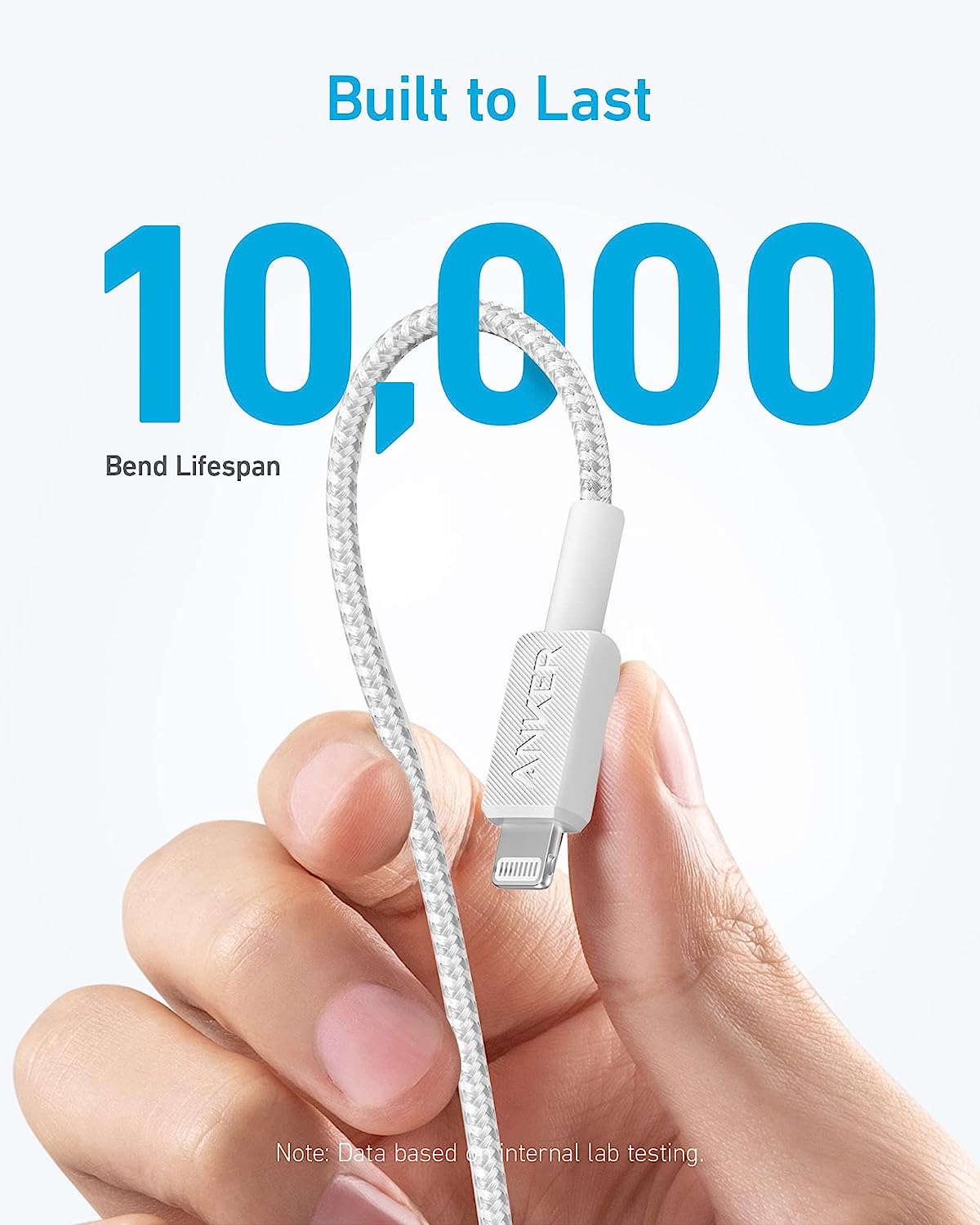Anker 322 USB‑C to Lightning Cable 3 ft (Series 3, A81B5H21) – Braided, 60 W Power Delivery, MFi‑Certified - Price In Oman