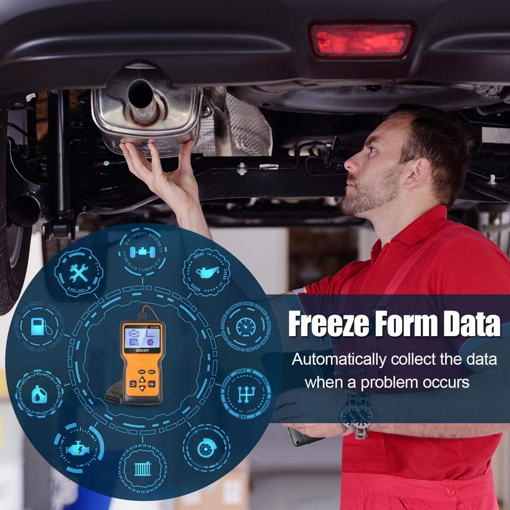 Geker CY316 OBD2 Car Diagnostic Scanner – Universal Engine Code Reader with Live Data & Freeze Frame - Price In Oman