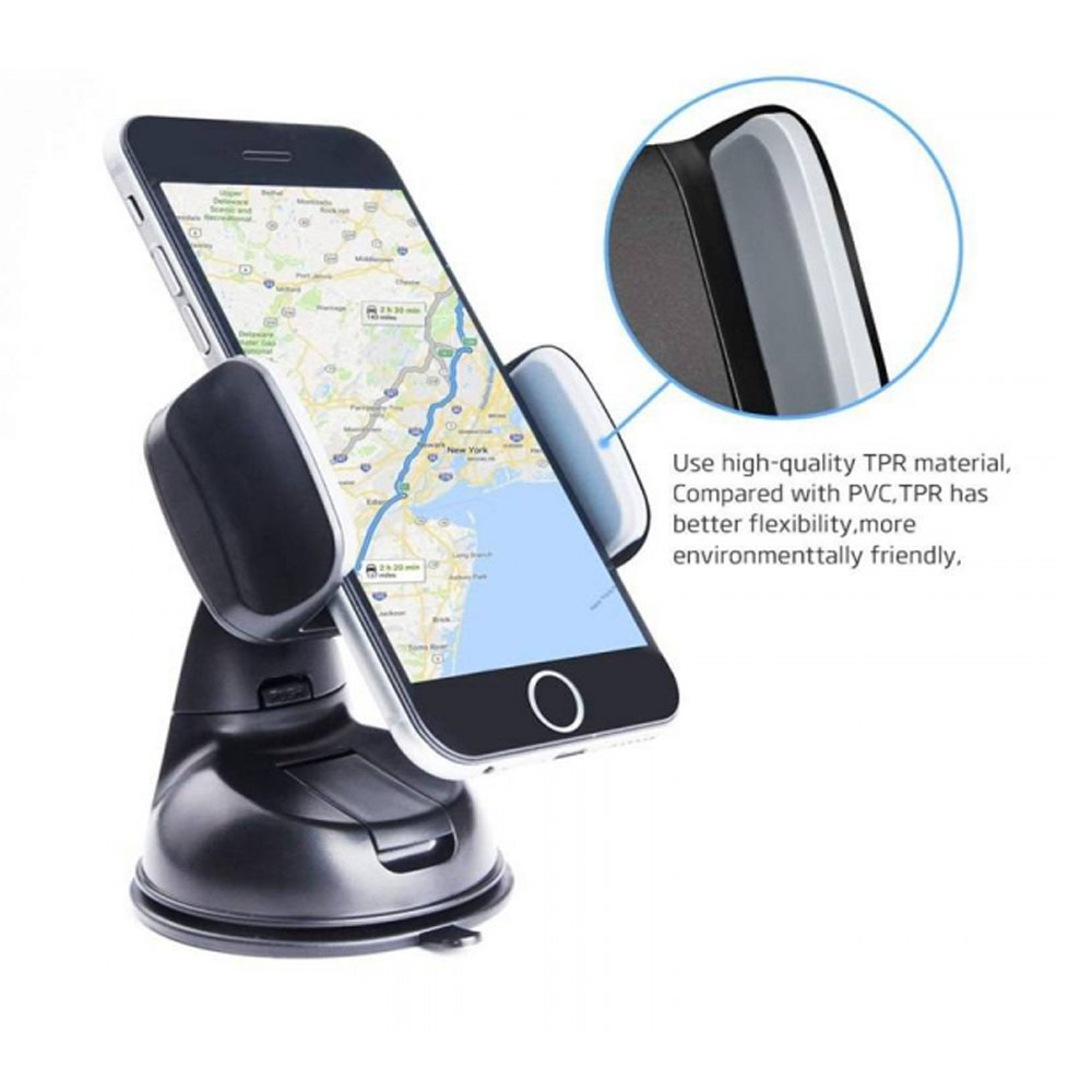 Universal Car Mobile Holder with Silicone Suction Cup – 360° Rotatable Dashboard & Windshield Phone Mount – Price In Oman