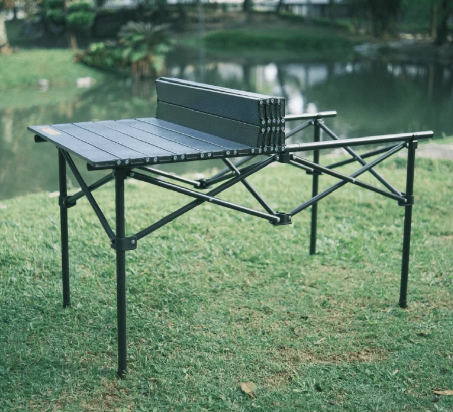 TAHAN Foldable Eggroll Lightweight Camping Table – 120 CM Portable Steel Outdoor Table for Camping, Picnic & Beach (Price In Oman)