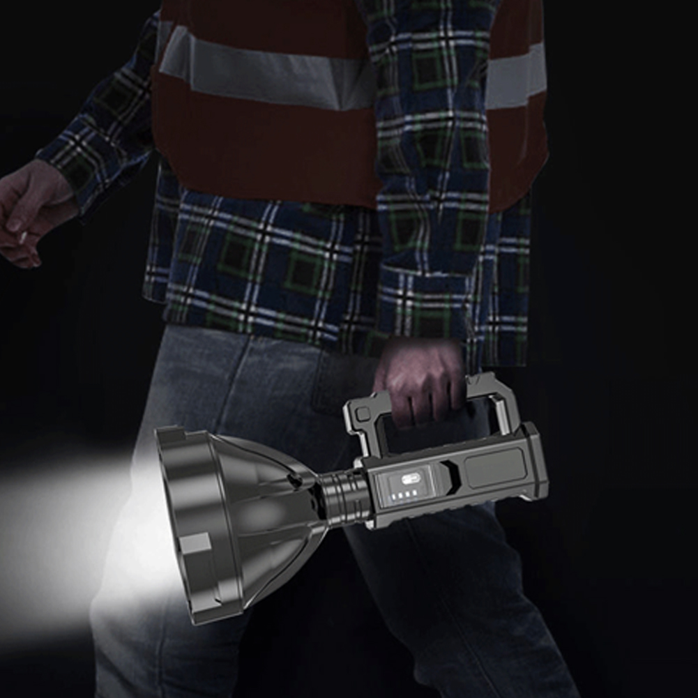 Multifunction High‑Power Rechargeable Searchlight W5120 – 1500 m LED Beam, USB Power Bank, Tripod & IP65 Waterproof - Price In Oman