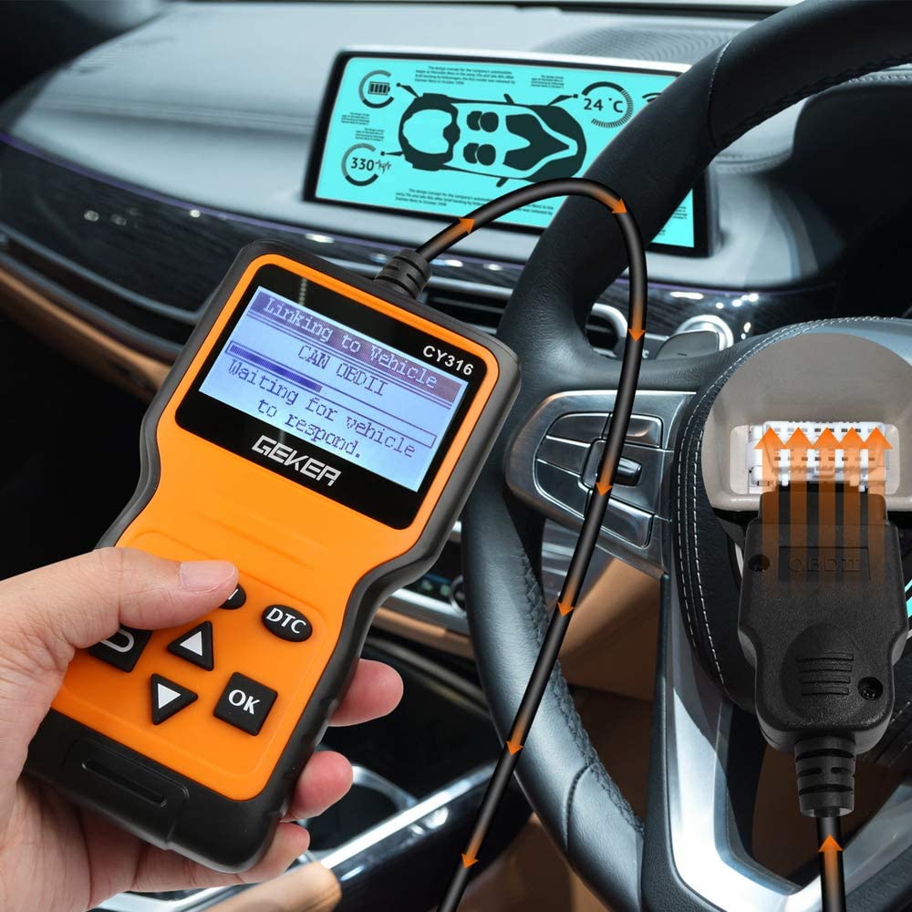 Geker CY316 OBD2 Car Diagnostic Scanner – Universal Engine Code Reader with Live Data & Freeze Frame - Price In Oman