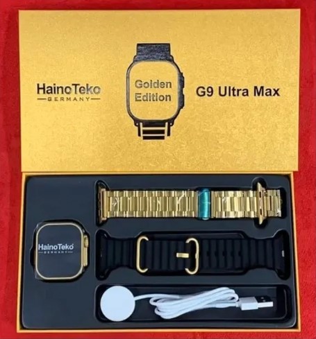 Haino Teko G9 Ultra Max Golden Edition 49 mm Smartwatch – Bluetooth Call, NFC, Wireless Charging – Price In Oman