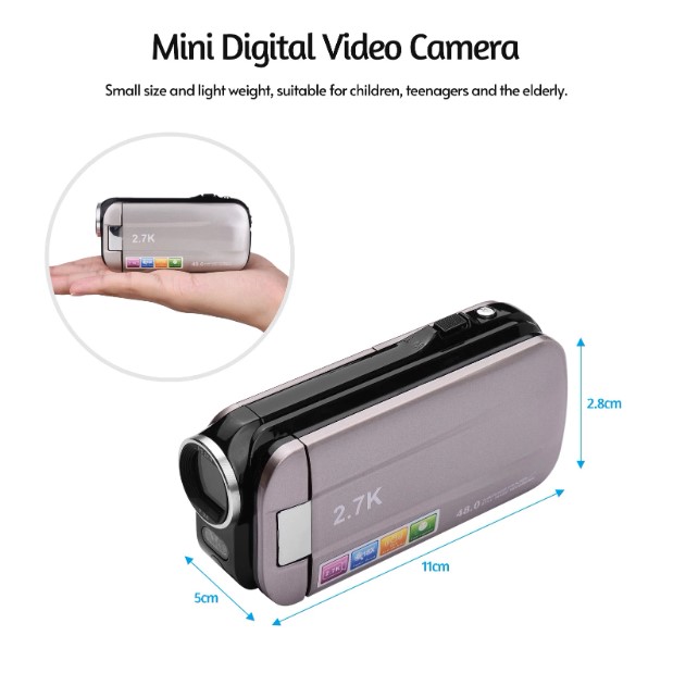 2.7K Ultra HD Camcorder – 42MP Digital Video Camera with 3.0" LCD, 18X Digital Zoom, Night Vision, and Microphone, Price In Oman