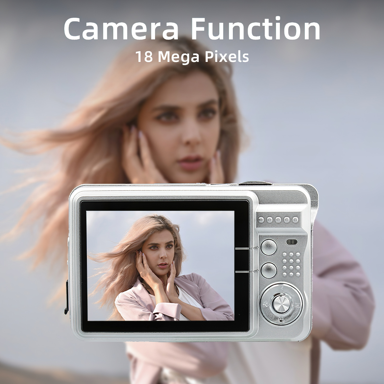 8X Zoom High Definition Digital Camera – 1080P HD Video, 2.7” LCD Screen, 48MP Photo Resolution, Compact & Lightweight Design, Price In Oman