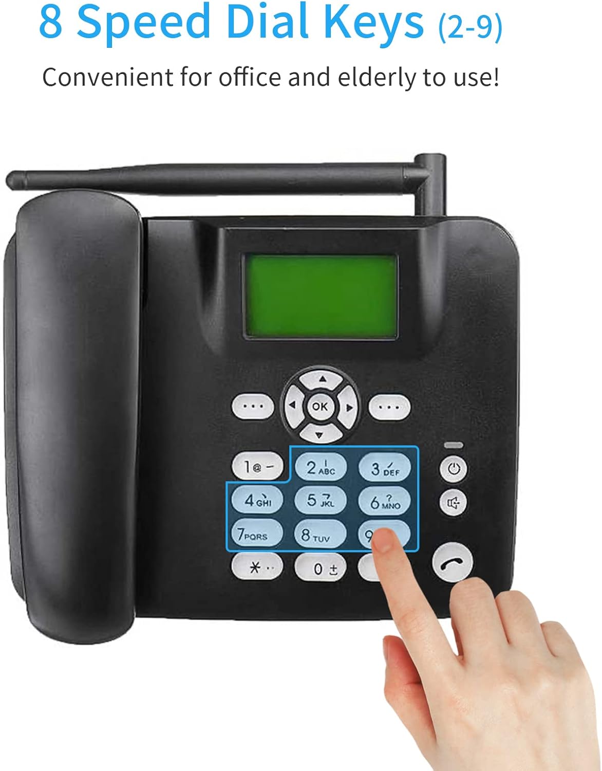 Dual SIM Fixed Wireless Desktop Phone GSM 850–1900 MHz – Wireless Landline Phone for Home & Office (Price In Oman)