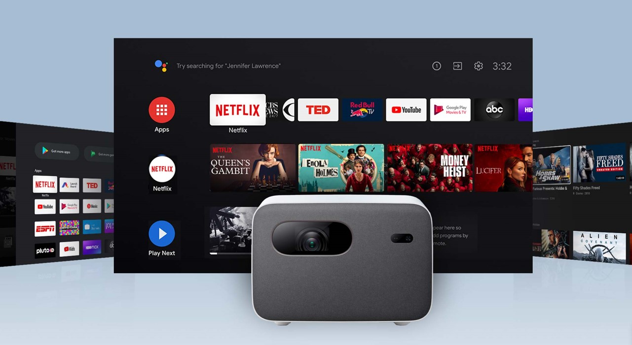Xiaomi Mi Smart Projector 2 Pro – 1300 ANSI Lumens, 1080p FHD, HDR10, Android TV, Dual 10W Speakers, Price In Oman