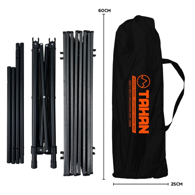 TAHAN Foldable Eggroll Lightweight Camping Table – 120 CM Portable Steel Outdoor Table for Camping, Picnic & Beach (Price In Oman)