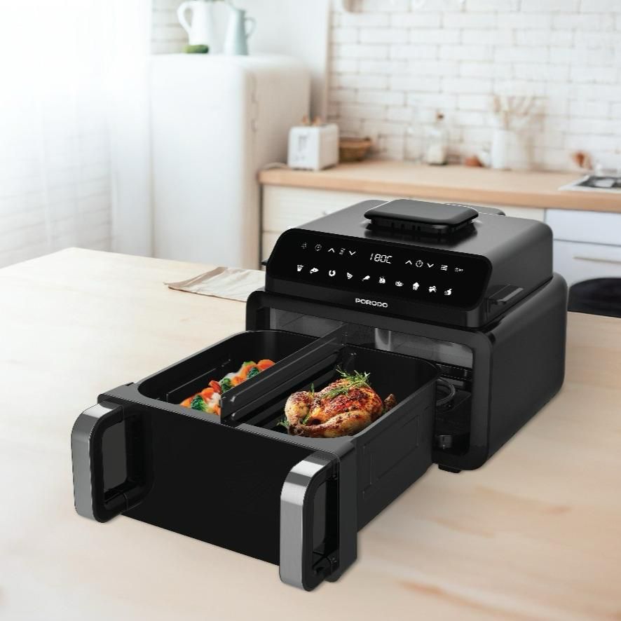 Porodo Flexi Cook Pro 10.5L Multi-Function Indoor Grill, Pizza Oven & Air Fryer – 2100 W (Price In Oman)