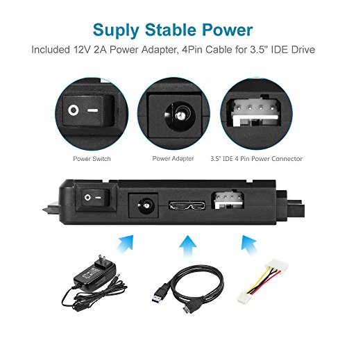 Unitek IDE & SATA Hard Drive Adapter UD1 – USB 3.0 to 2.5"/3.5" HDD/SSD Converter – Price In Oman Muscat