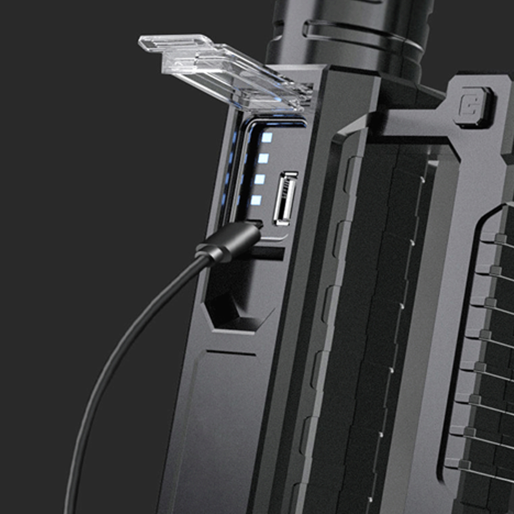 Multifunction High‑Power Rechargeable Searchlight W5120 – 1500 m LED Beam, USB Power Bank, Tripod & IP65 Waterproof - Price In Oman