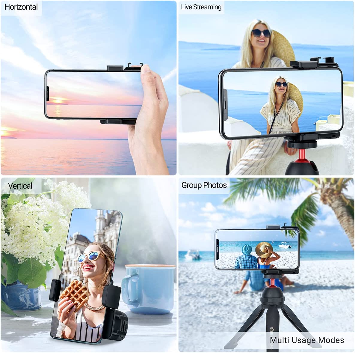 KIWi Wireless Remote Phone Grip – Ergonomic Smartphone Holder with Detachable Bluetooth Shutter, Cold Shoe Mount, and Tripod Compatibility