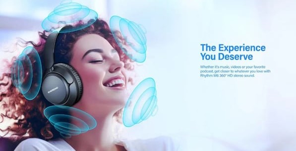 Riversong Rhythm M6 EA279 Over-Ear Wireless Headphones – Bluetooth 5.3, Noise Cancellation, Foldable Design, Price In Oman