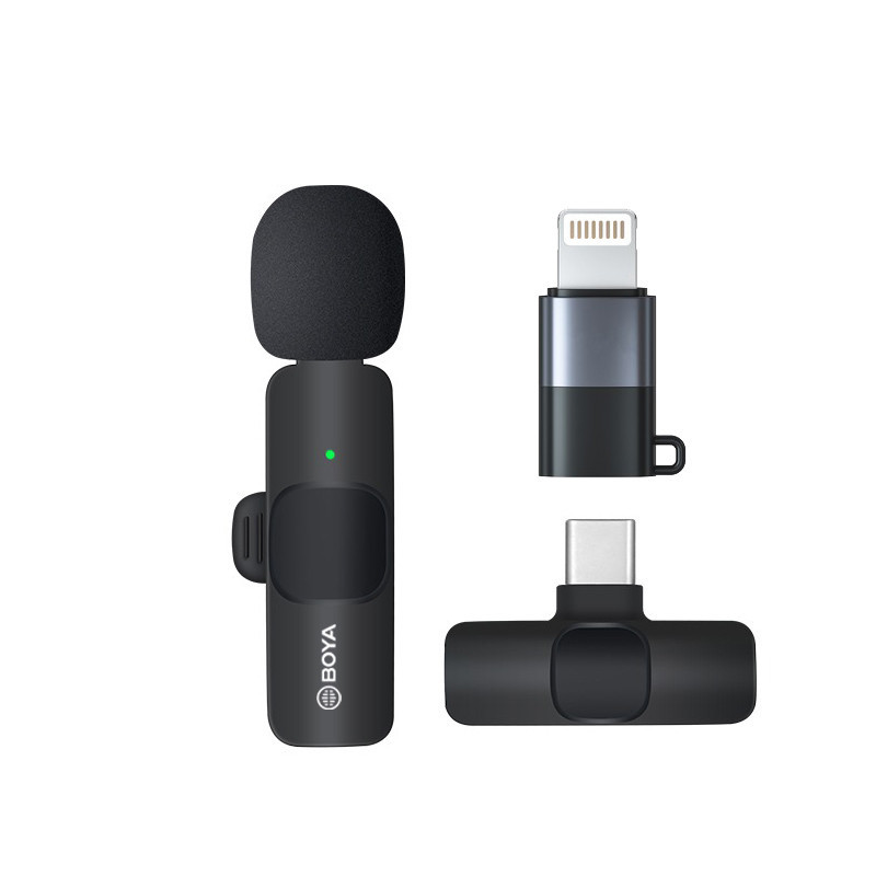 Boya BY‑MW3 Dual Wireless Lavalier Microphone – Type‑C & Lightning Plug‑and‑Play – Price In Oman Muscat