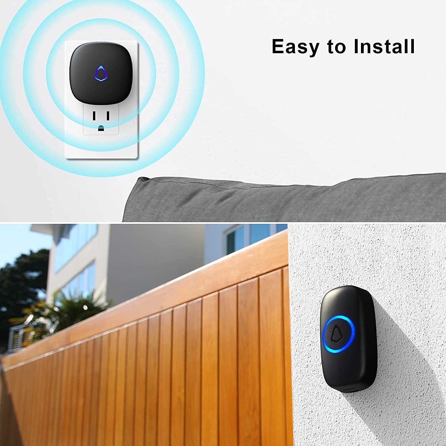 Mini Door Bell Mix MNB1 – Wireless Portable Doorbell with Loud Chime for Home & Office - Price In Oman