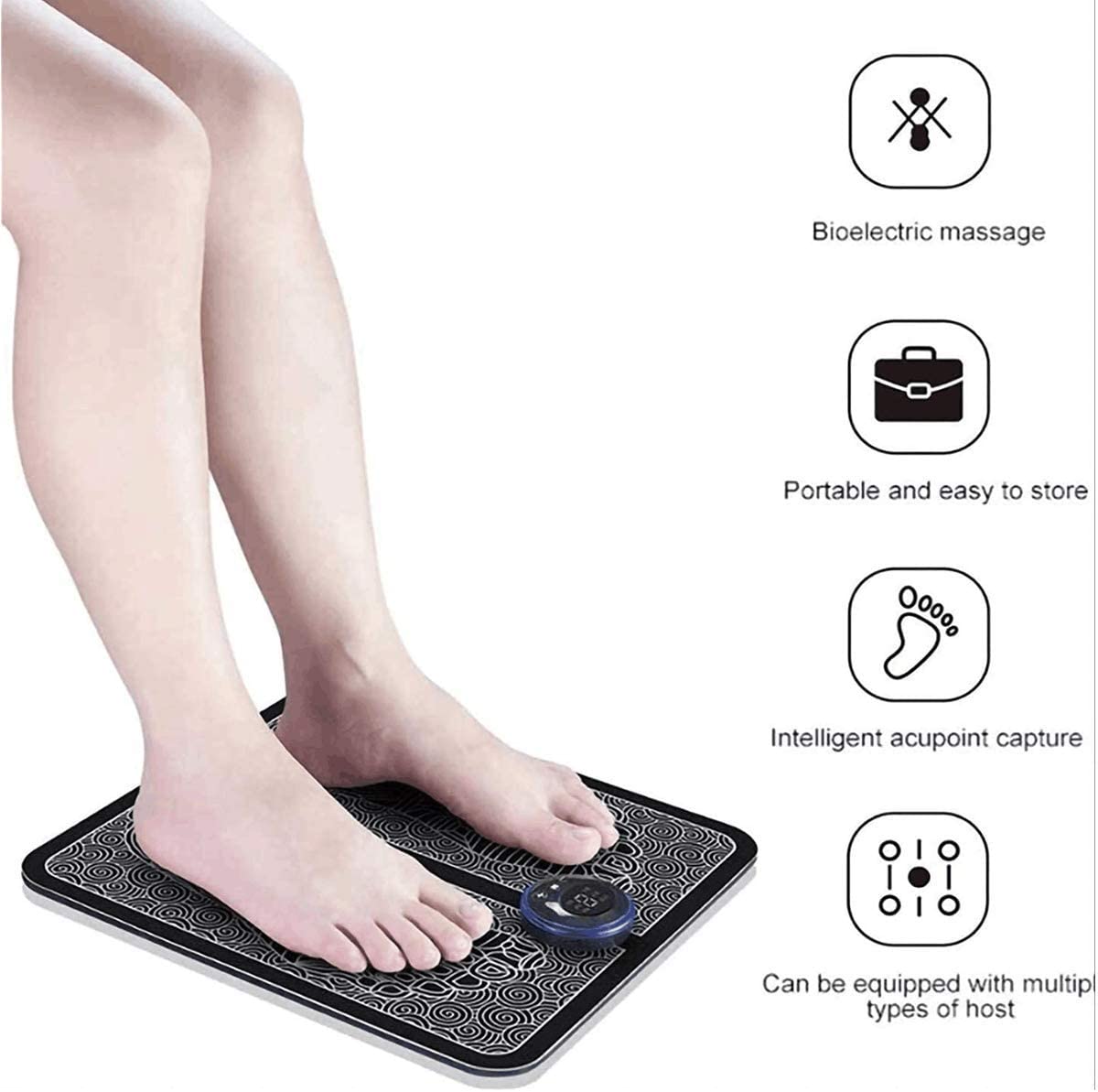 EMS Foot Massager MA‑86 – Electric Muscle Stimulation Pad, 6 Modes, USB‑Powered Foot & Leg Circulation Device - Price In Oman