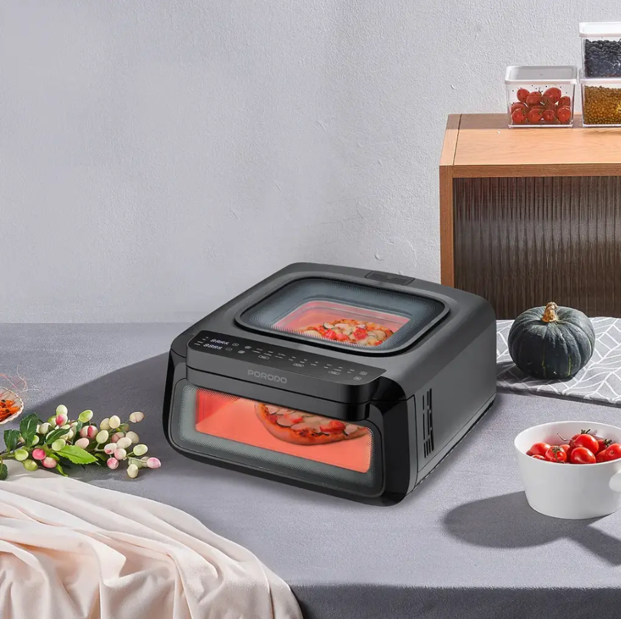 Porodo Lifestyle Crisp Cook 3-in-1 Air Fryer & Pizza Oven (13 L / 2100 W) – Model PDLFSTLF30BK Price In Oman