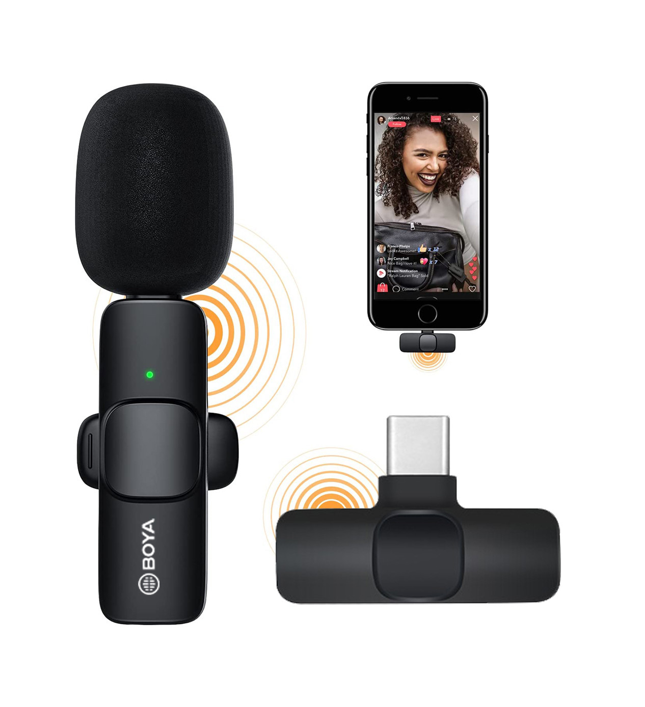 Boya BY‑MW3 Dual Wireless Lavalier Microphone – Type‑C & Lightning Plug‑and‑Play – Price In Oman Muscat