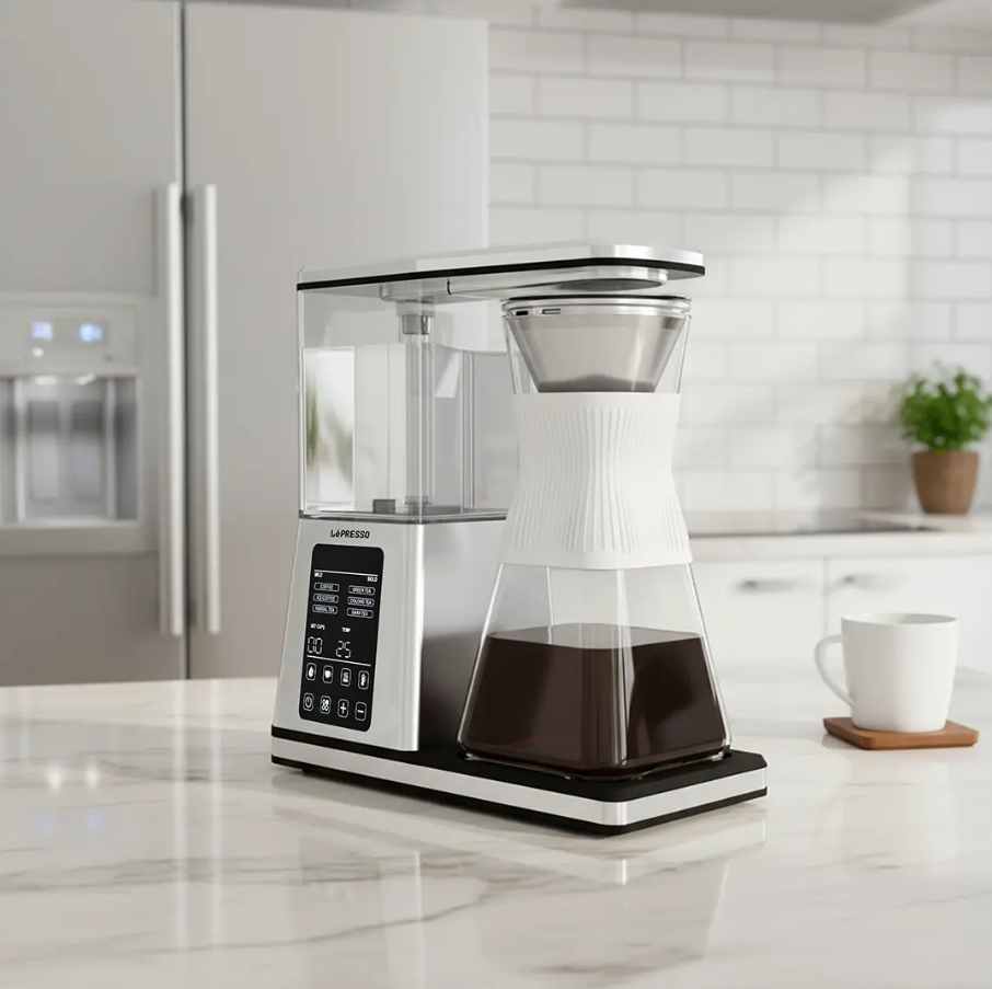 LePresso Crystal Brew 1.2 L Drip Coffee & Tea Maker – 1400 W Smart Digital Control, Stainless Steel – Price In Oman