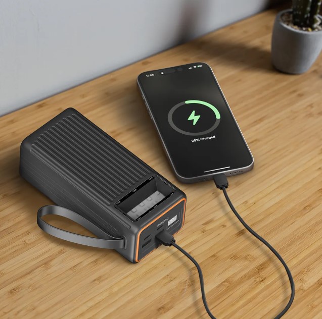 Porodo PB078 40,000 mAh Power Bank – 65W Dual USB‑C PD + USB‑A Quick-Charge, Smart Multi‑Device Powerbank (Price In Oman)
