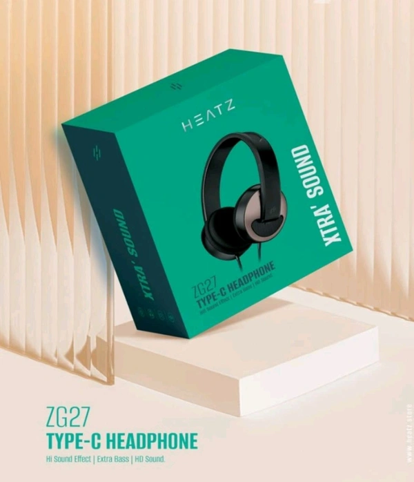 Heatz ZG27 Type-C Wired Headphones – Extra Bass, HD Sound, and Comfortable Fit, Price In Oman