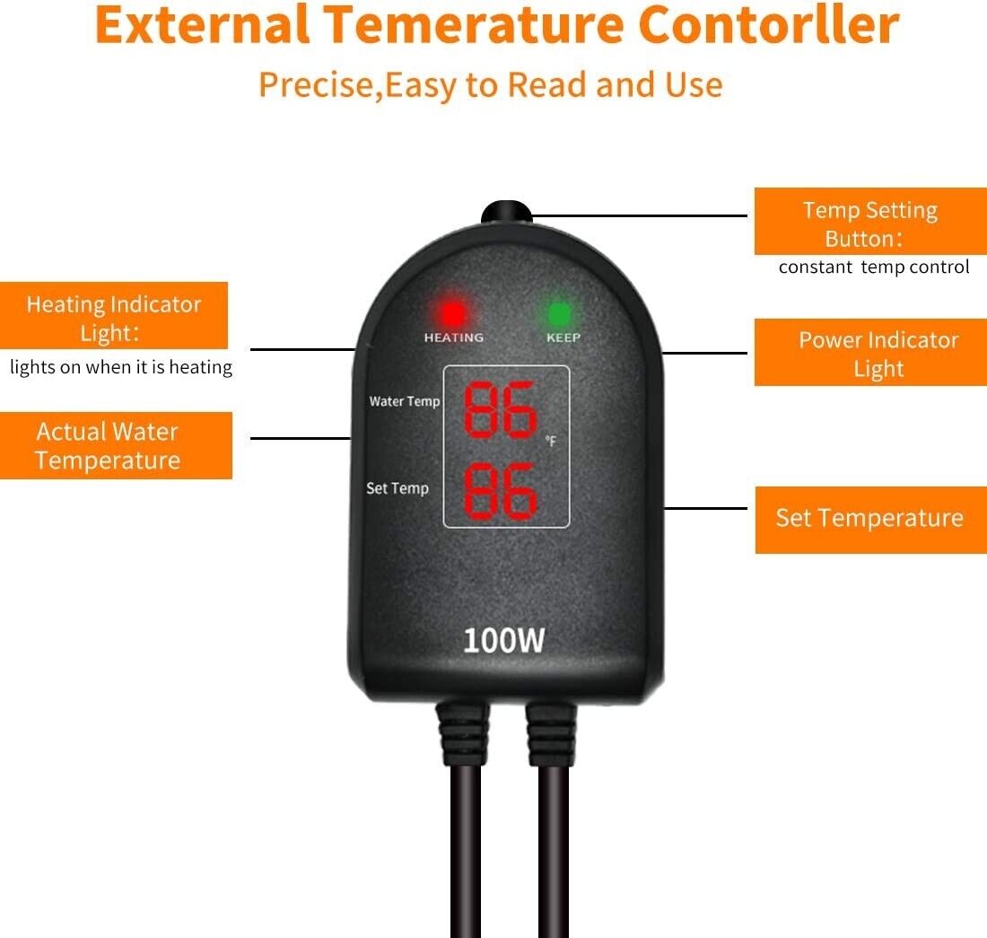 25 W Submersible Aquarium Heater – Compact Thermostat Fish Tank Warmer - Price In Oman