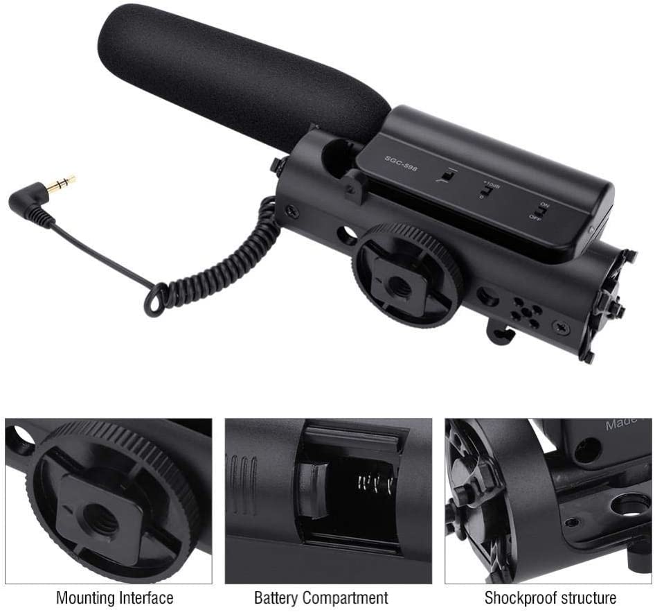Takstar SGC‑598 Camera Shotgun Microphone – High‑Sensitivity Condenser Mic for DSLR, Camcorders & Vlogging - Price In Oman