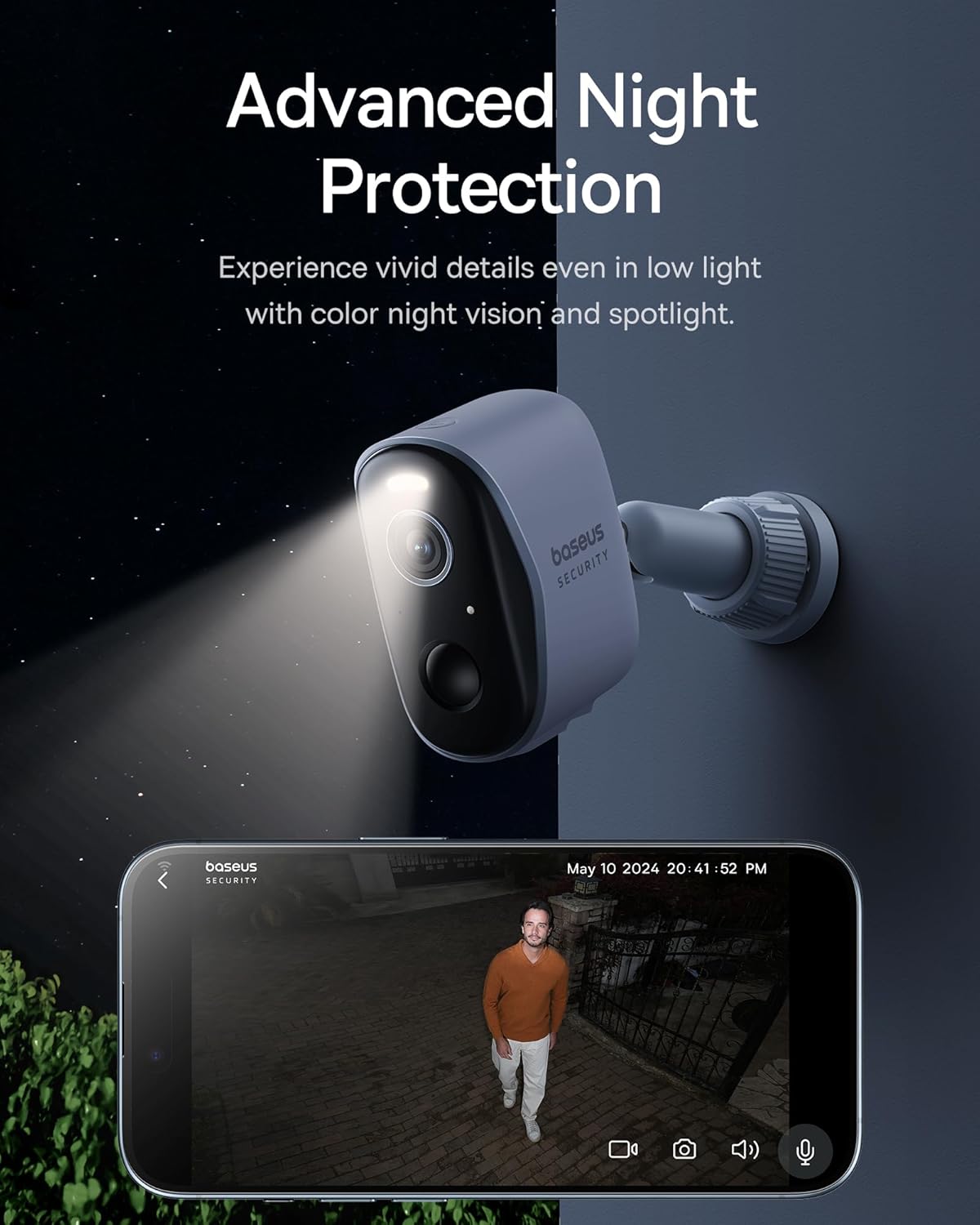 Baseus Security N1 Outdoor Camera 2K – Wireless, Long‑Life Battery, IP67, Expandable Local Storage - Price In Oman