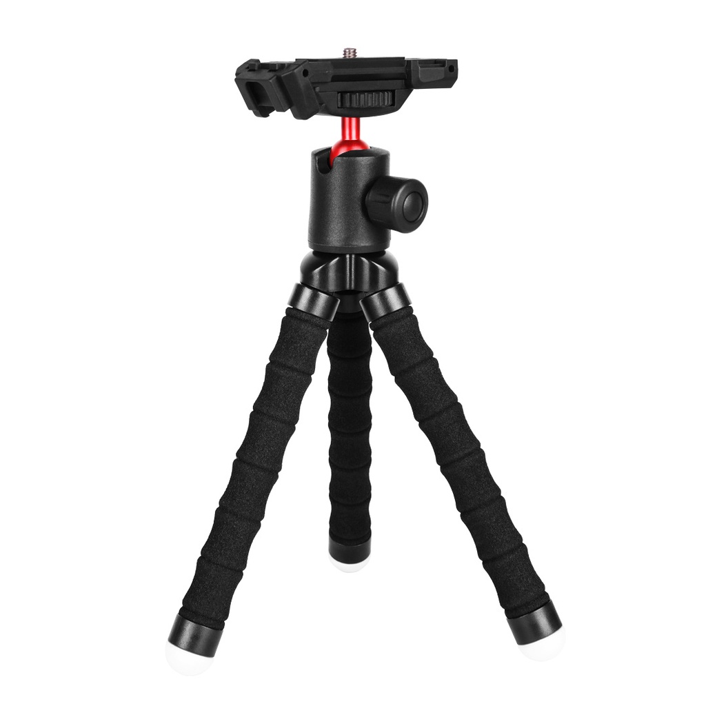 Porodo Flexible Versatile Tripod PD-TRPH-BK – 360° Panoramic Head, 1/4" Mount Screw, High-Density Foam Legs, Up to 2kg Load Capacity, Price In Oman