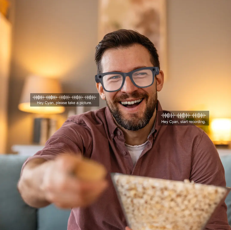 Powerology Paganspo AI Camera Smart Glasses – 8MP Dual-Mic Smart Eyewear with Translation & Open-Ear Audio (Price In Oman)