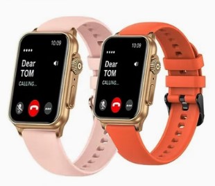 Haino Teko S4 Ultra Mini Smartwatch — Super-Mini AMOLED, Bluetooth Call, Wireless Charger (2 Straps) Price In Oman