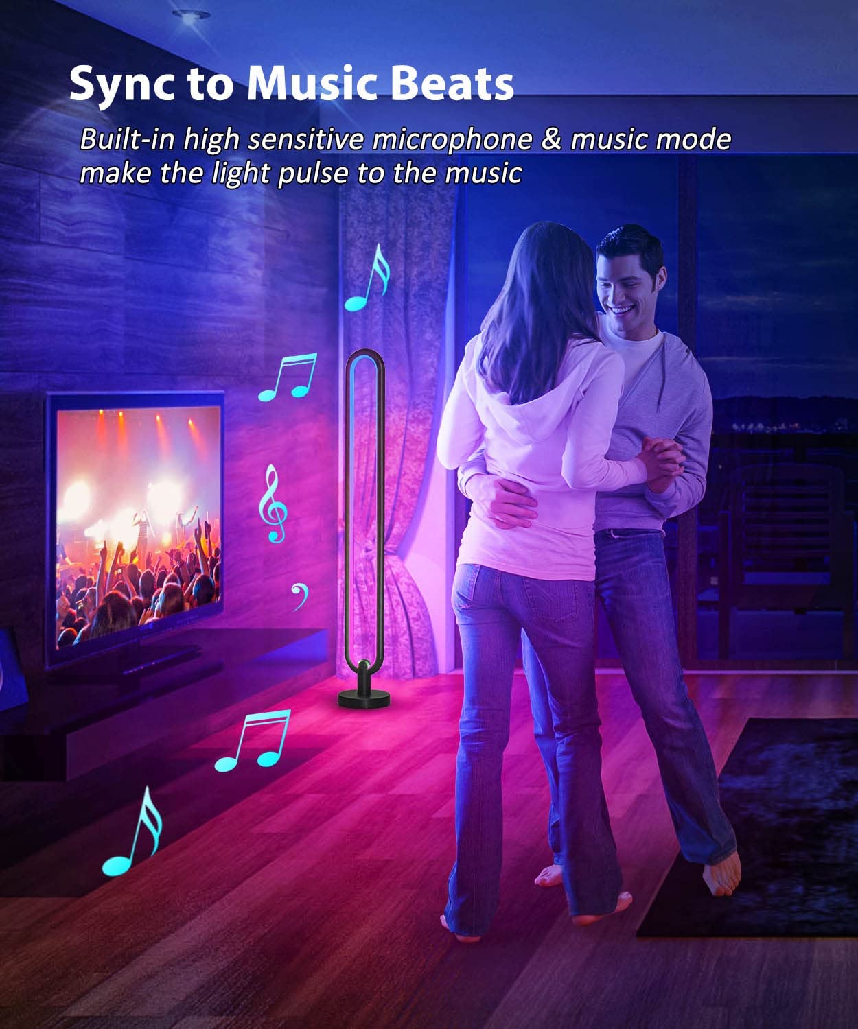 Home Lighting RGB Floor Lamp – 140cm Smart LED Corner Lamp with Remote & App Control, 16 Million Colors, Dimmable Mood Lighting - Price In Oman