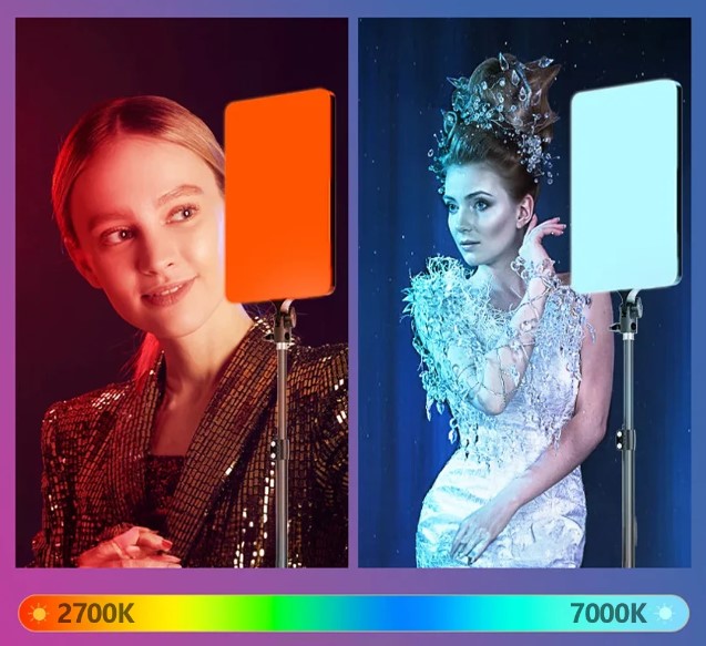 Professional Photography RGB Fill Light PM-60 – 36W LED Panel with Remote Control & Tripod, Price In Oman