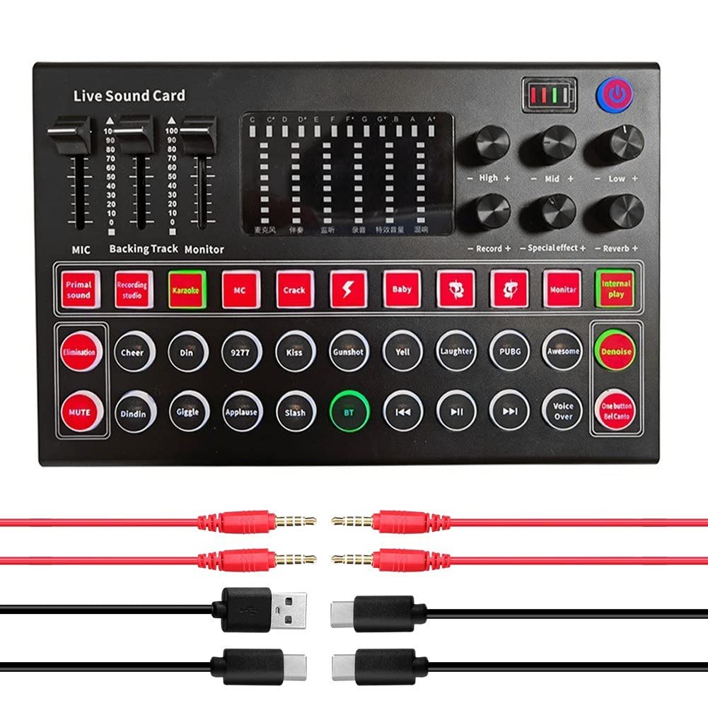 Professional Digital Sound Card M9 — Live Mixer & USB Audio Interface with DSP Effects, Mobile + PC Compatible - Price In Oman