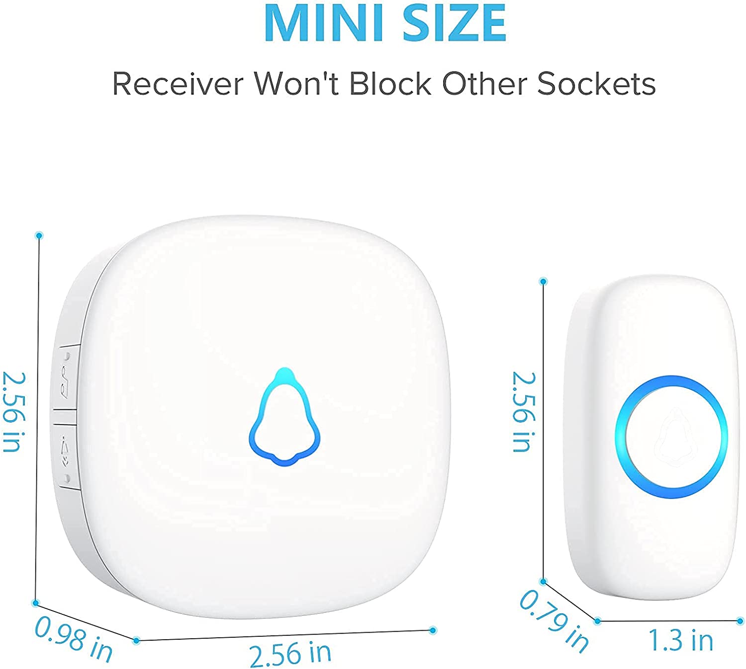 Mini Door Bell Mix MNB1 – Wireless Portable Doorbell with Loud Chime for Home & Office - Price In Oman