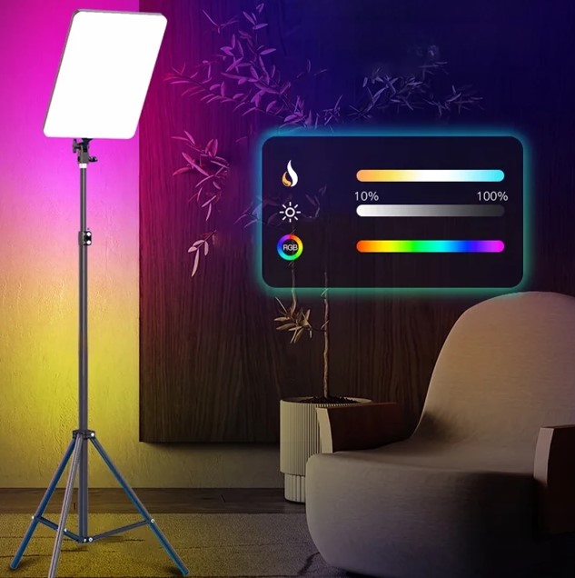 Professional Photography RGB Fill Light PM-60 – 36W LED Panel with Remote Control & Tripod, Price In Oman
