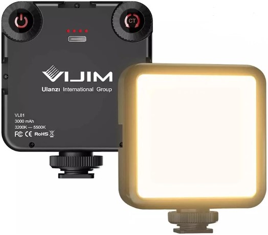 Ulanzi VL‑81 Bi‑Color Mini Fill Light – 3000 mAh Rechargeable LED for Vlog & Camera - Price In Oman Muscat