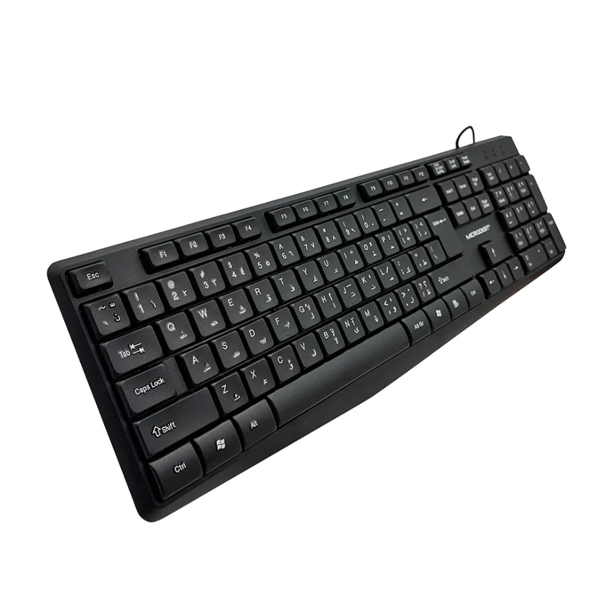 Microdigit Premium Computer Keyboard MD321K – Wired USB Full-Size Keyboard (English/Arabic) Price In Oman