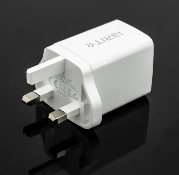 IBRIT 3-Pin Fast USB Wall Charger – UK Plug, Rapid Charging Adapter for Smartphones & Tablets, Price In Oman