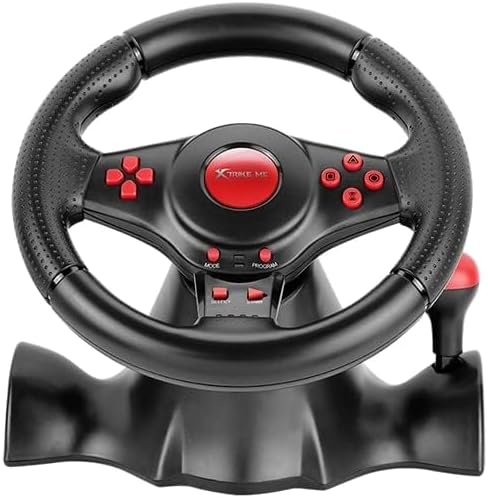Xtrike Me GP-903 Vibration Racing Wheel - USB PC & Console Wheel with Pedals (180°) Price In Oman