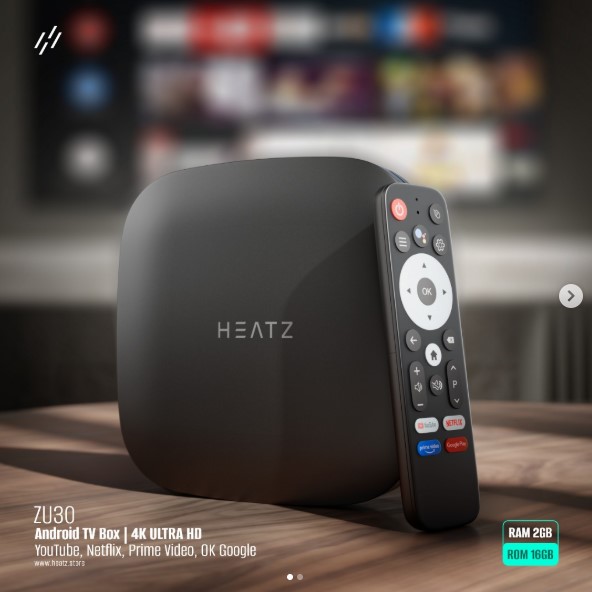 Heatz ZU30 Android TV Box – 4K Ultra HD Streaming Smart Box with