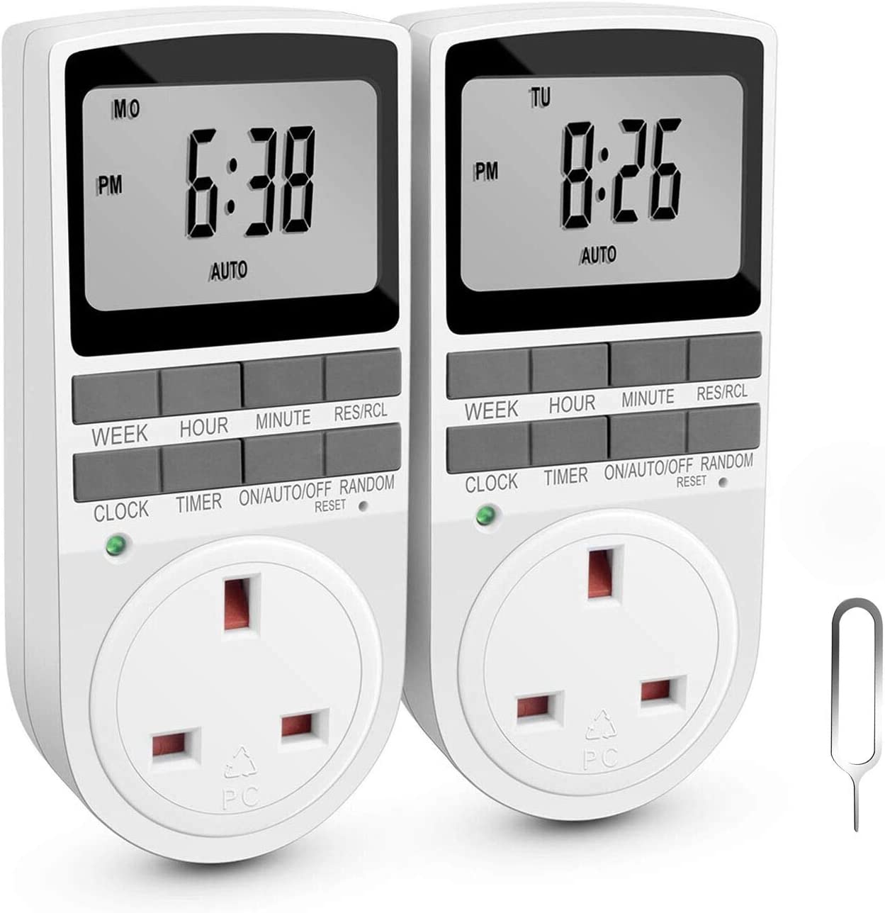 Besvic TM02 Digital Timer Socket – Programmable 24-Hour Plug-in Timer with LCD Display and Anti-Theft Mode | Price in Oman